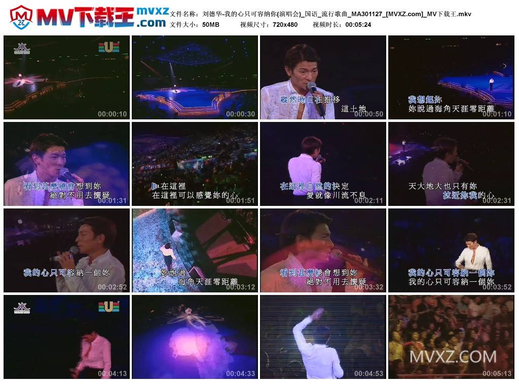 刘德华-我的心只可容纳你(演唱会)_国语_流行歌曲_MA301127